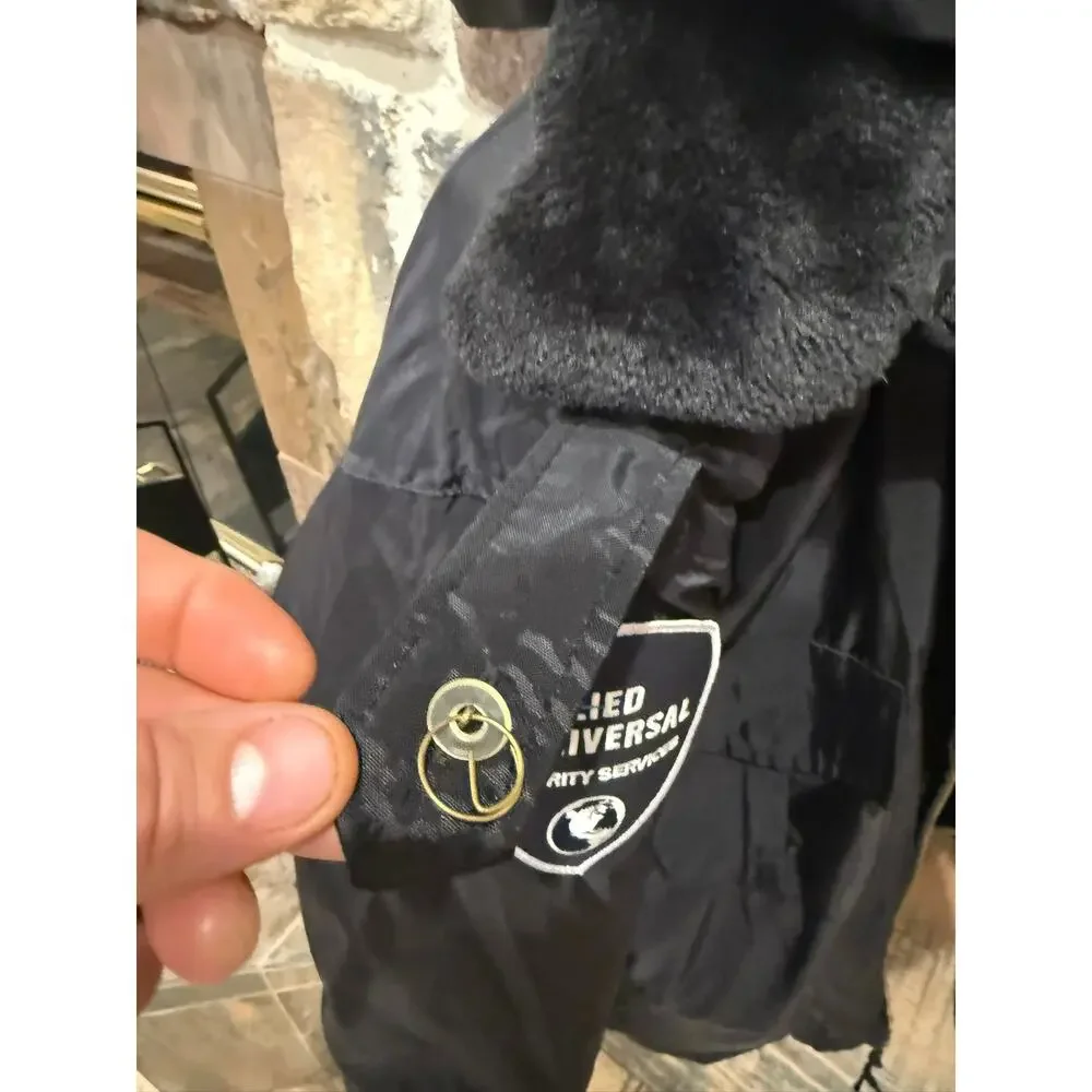 National Patrol Allied Universal Security Jacket Hooded Insulated Liner Black